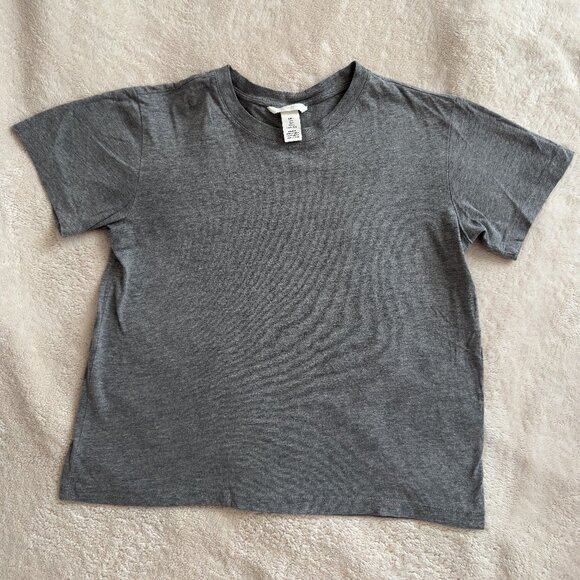 H&M Essential Grey Melange Short Sleeve T-Shirt - Picture 4 of 6